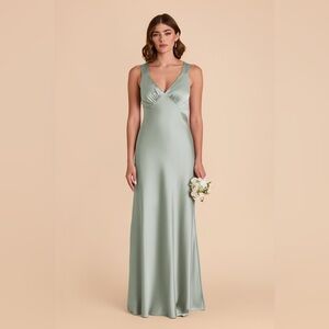 Birdy Grey Veronica Matte Satin Dress in Sage